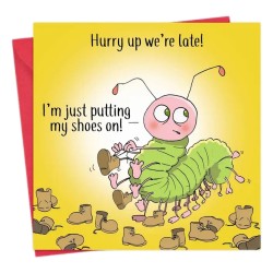 Twizler Greeting Cards Centipede Shoes