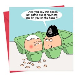 Twizler Greeting Cards Police Egg