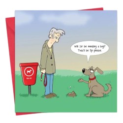 Twizler Greeting Cards Dog Mess Bag 5p