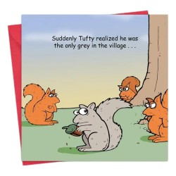 Twizler Greeting Cards Only Grey In The Village