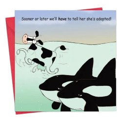 Twizler Greeting Cards Adopted Cow