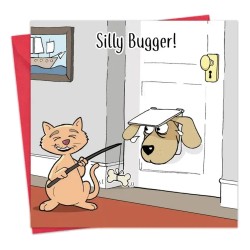 Twizler Greeting Cards Silly Bugger Dog