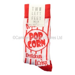 Two Left Feet Pair Of Socks Movie Night Popcorn