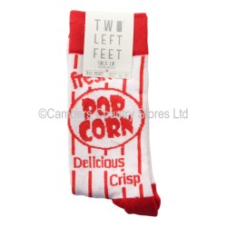 Two Left Feet Pair Of Socks Movie Night Popcorn