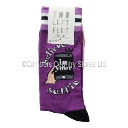 Two Left Feet Pair Of Socks Belive In Your Selfie