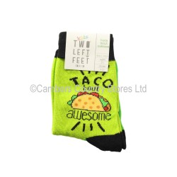 Two Left Feet Kids Socks Taco Bout Awsome