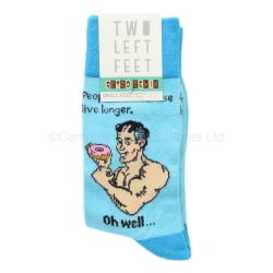 Two Left Feet Retro Socks People Exercise Live Longer