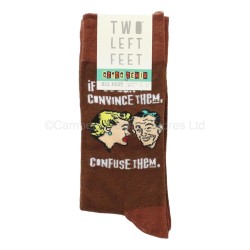Two Left Feet Retro Socks Convinve Or Cofuse Them