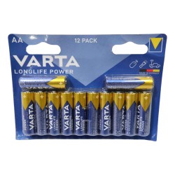 Varta Long Life Power Batteries AA 12 Pack