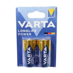 Varta Long Life Power Batteries C 2 Pack