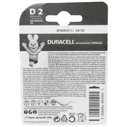 Duracell Rechargeable Batteries D x 2 Pack
