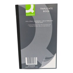 Q-Connect Triplicate Book 100 Page Ruled 210 x 127mm