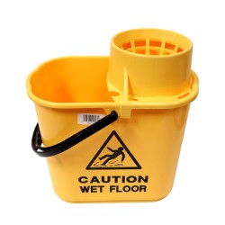 Caution Wet Floor Plastic Mop Bucket 15 Litre