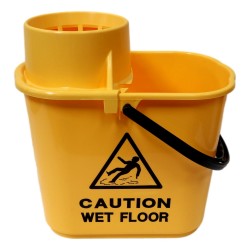 Caution Wet Floor Plastic Mop Bucket 15 Litre