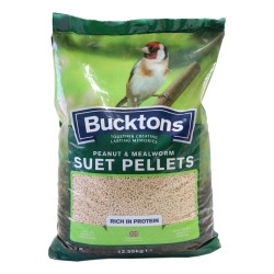 Bucktons Peanut & Mealworm Suet Pellets 12.55kg