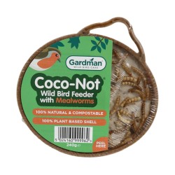 Gardman Coco-Not Wild Bird Feeder With Mealworms