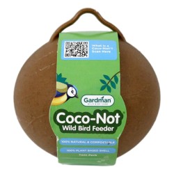 Peckish Bird Food Coco-Not Feeder Twin Pack