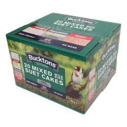 Bucktons Wild Bird Mixed Suet Cakes 20 Pack