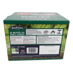 Bucktons Wild Bird Mixed Suet Cakes 20 Pack