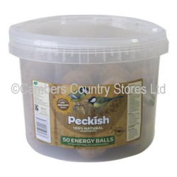 Peckish Bird Food Energy Fat Balls 50 Pack Tub