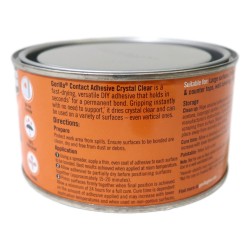Gorilla Contact Adhesive Crystal Clear 250ml Tin
