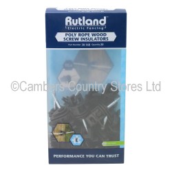 Rutland Wood Screw Wire/Rope Insulator 20 Pack