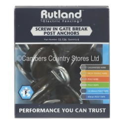 Rutland Screw In Gate Break Post Anchors 4 Pack