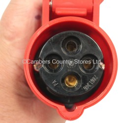 Three Phase Site Socket Red 415v 16 Amp 4 Pin